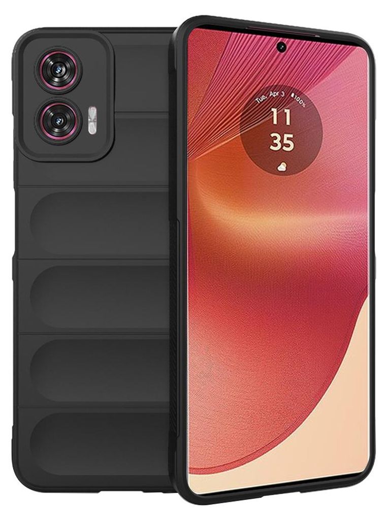 Techsuit Magic Shield Back Cover Hülle für Motorola Edge 50 Fusion - Schwarz