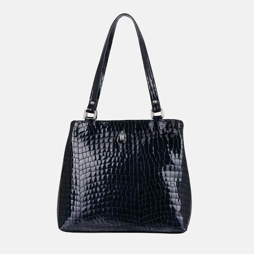 Sac en crocodile bleu marine OLIVIA pour cocktail et cérémonies chic