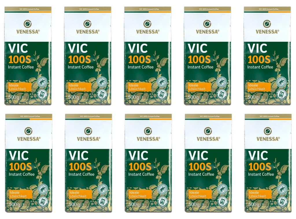 VENESSA VIC 100S Instant Coffee 10 x 500g Löslicher Premium Produktbild 