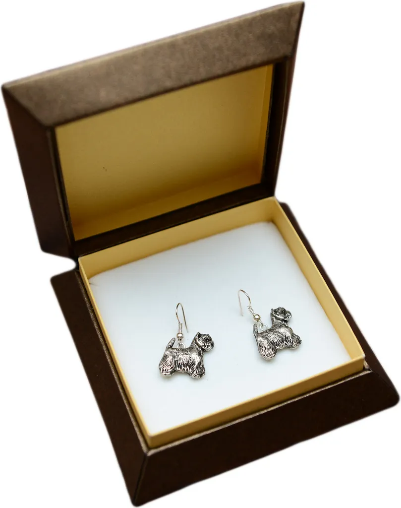 West Highland White Terrier, Terrier delle Highlands bianco, Westie - Orecchini pendenti con cani, adorabili gioielli per mamme di cani, regalo per ragazze del marchio Art-Dog - 1