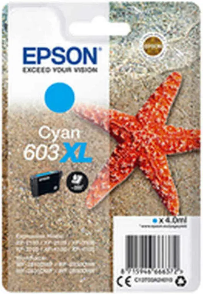 Epson 603XL Ciano Originale | Cartuccia Inchiostro Alta Resa C13T03A24010