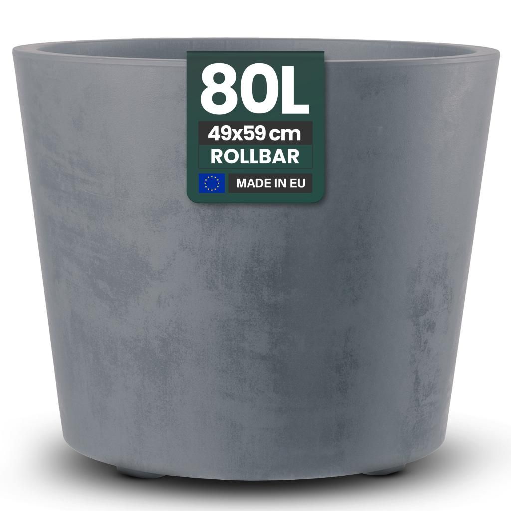 Kreher® XXL Pflanzkübel „Millennium“ Ø59xH49 cm - 80L - Produktbild 