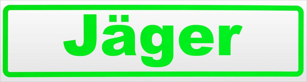 Kiwistar Jäger Magnetschild Schild magnetisch - 60cm Neongrün - Magnetfolie für Auto PKW Kfz