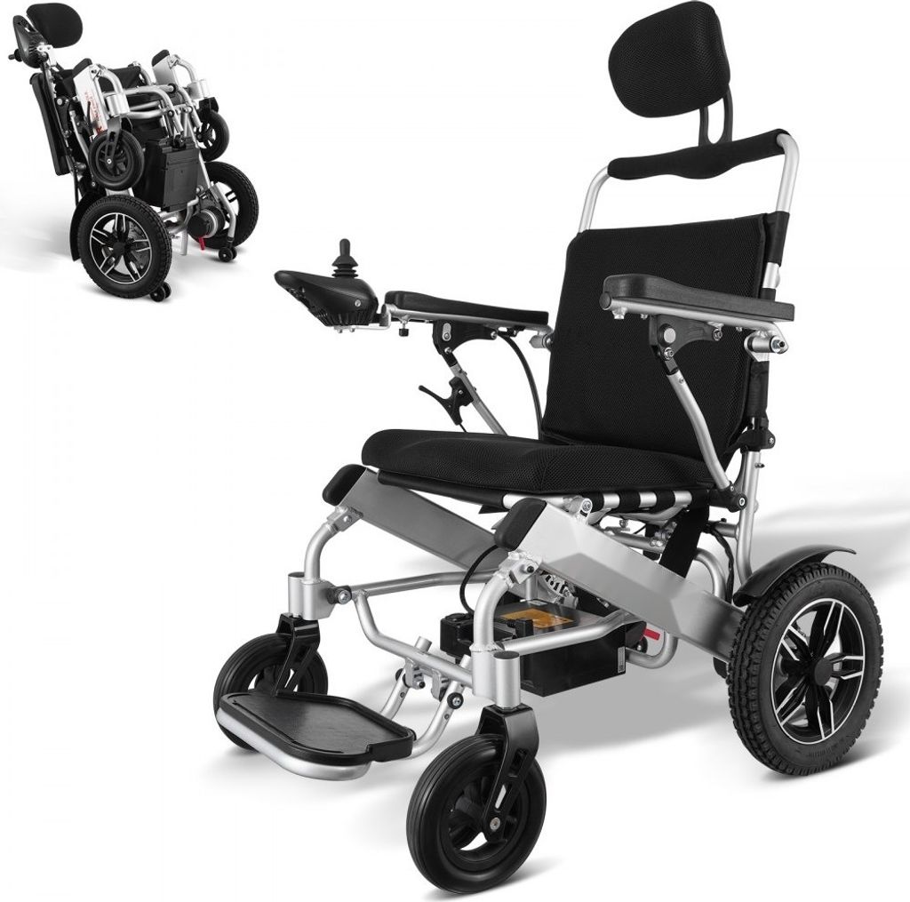 Faltbarer Elektrorollstuhl - medizinischer Rollstuhl mit 508mm Sitzbreite - bis zu 20km Reichweite - leicht und tragbar - ideal für Senioren und P...