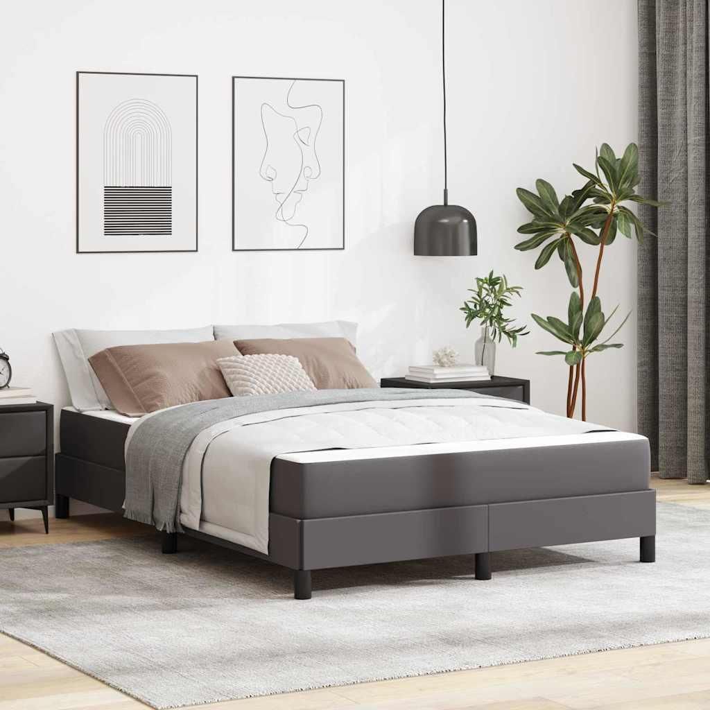 Möbel Bett Sonstiges Grau 140 x 200 cm Kunstleder - Klassische Betten 3398636