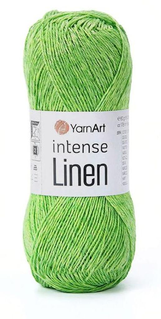 YarnArt Intense Linen 4125 Neongrün – Sommergarn aus Produktbild 