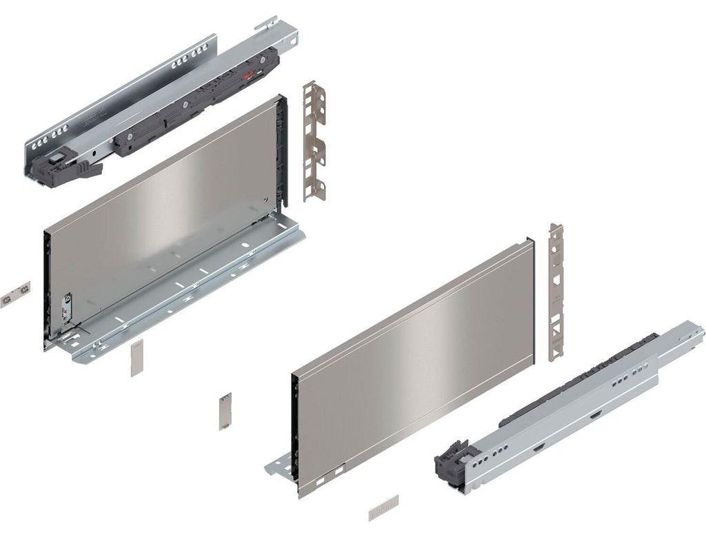 Blum Legrabox pure H C Schubladenschienen Set | 1 Paar, 40kg 400mm | Tip On Vollauszug, inox
