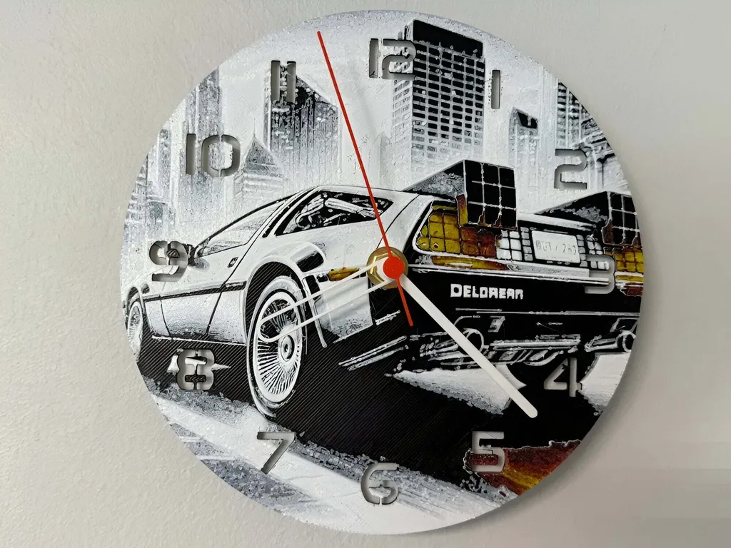 Horloge Retour vers le futur Edition Grand Ø 245mm pour Fan de Cinéma