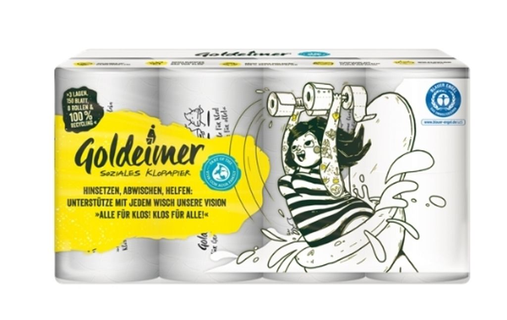 Viva Con Agua Goldeimer, Papier toaletowy, 8 rolek  Zdjęcie produktu 