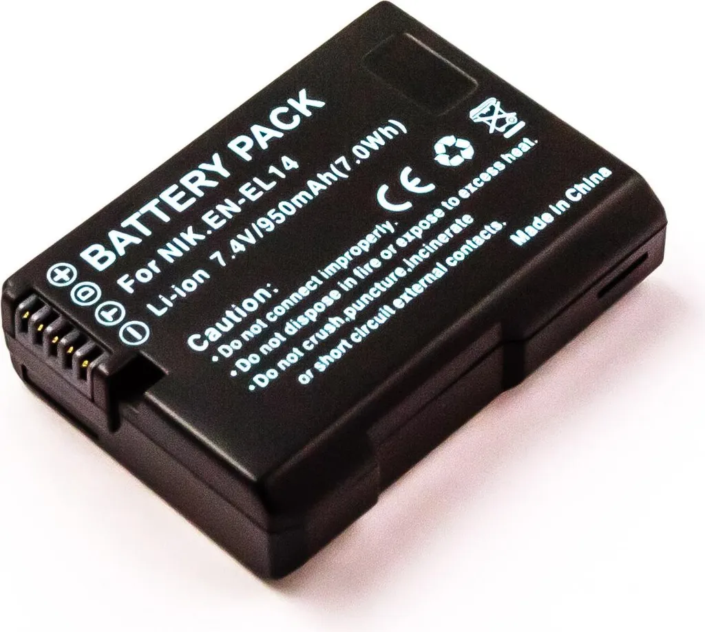 Batterie Rechargeable pour Nikon Type EN-EL14A et EN-EL14 Haute Capacité