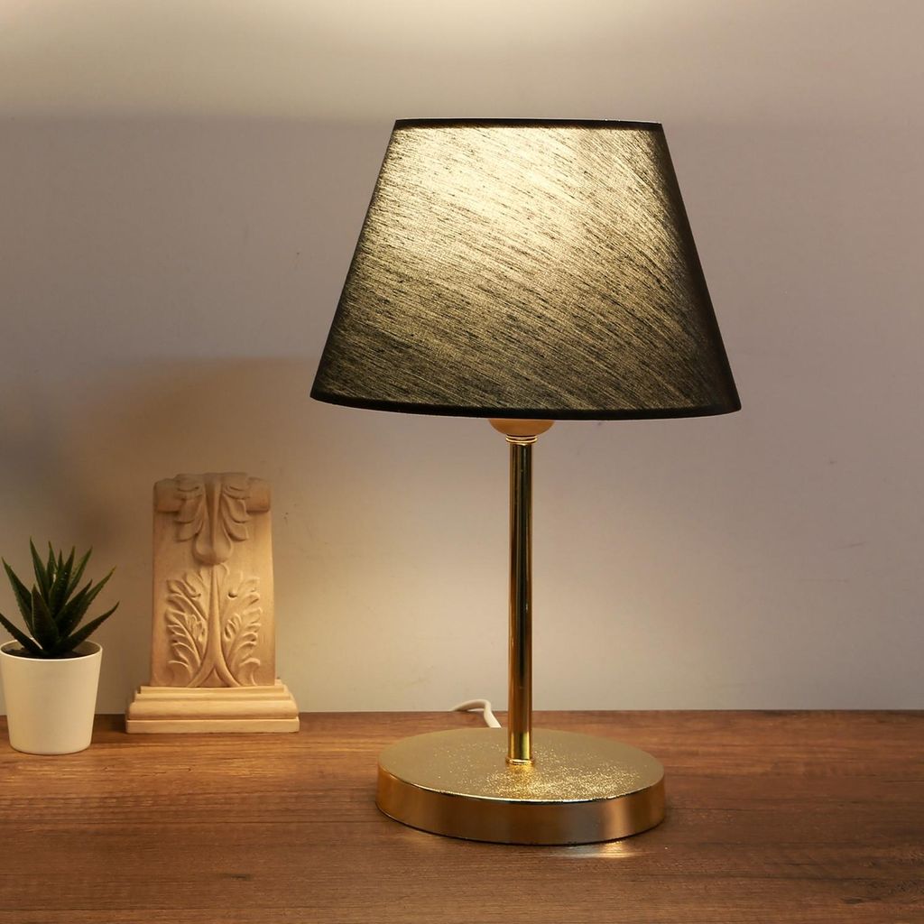 Opviq, Hochwertige Tischlampe aus 100% Metall, Schwarz und Produktbild 