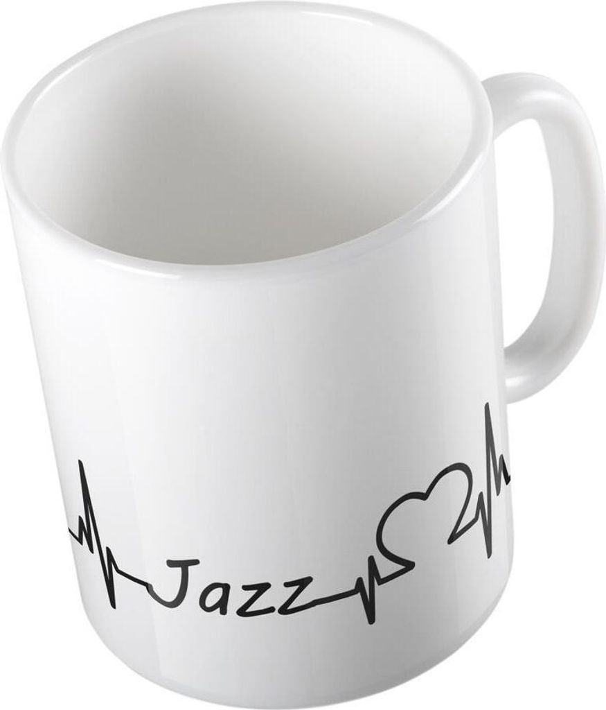 Huuraa Kaffeetasse Jazz Geschenk Tasse Weiß 330ml Jazz Präsent