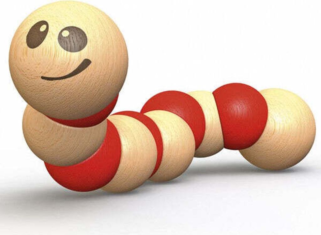 XL Regenwurm Holzspielzeug Biege Kinderspiel ab 1 jahr