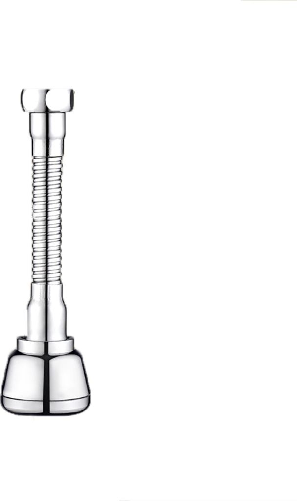 INF Verlängerter Anti-Spritz-Wasserhahn-Belüfter - Silber, Vollkupfer