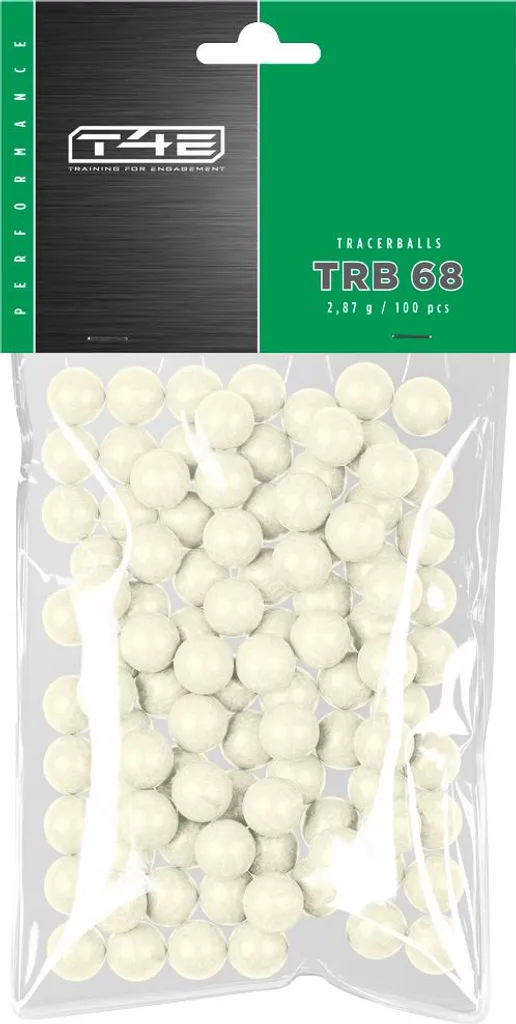 Billes Caoutchouc .68 Traçantes T4E Performance TRB - Haute Visibilité