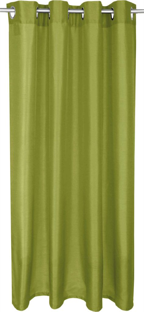 Gardine Alessia blickdicht mit Ösen ( 4cm ), Maße: 140x175cm, Farbe: Grün