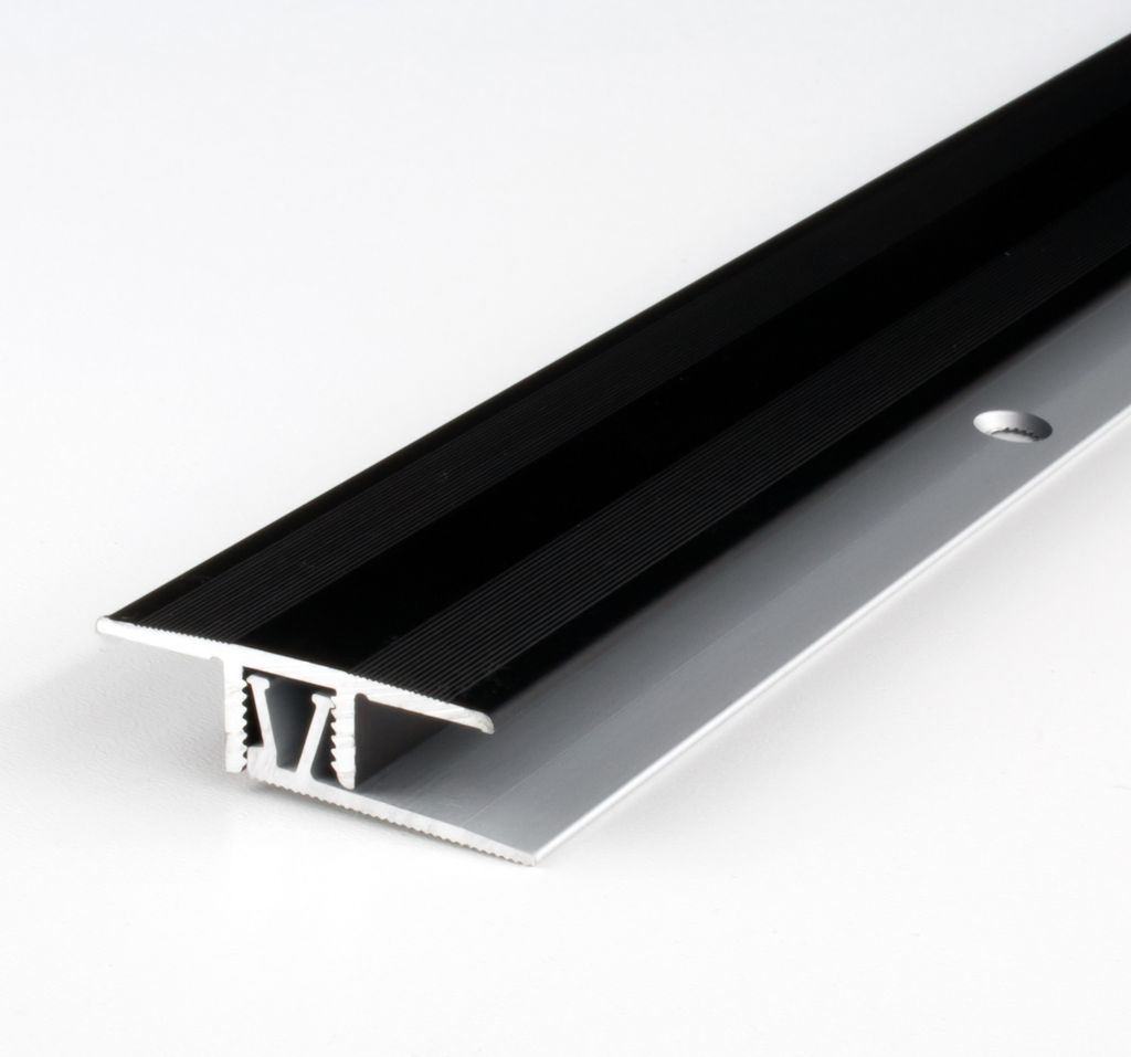 PROVISTON | Übergangs- & Ausgleichsprofil | Aluminium | 33.5 x 7 - 10 x 1000 mm | Bronze Dunkel | Bodenprofil | Metallprofil | Übergangsschiene