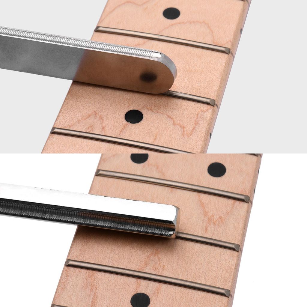 Edelstahl-Gitarrenbund-Krönungsfeile-Set, Werkzeug, Gitarrenbauer-Reparaturwerkzeuge für Gitarre/Bass/Ukulele/Mandoline/Banjo