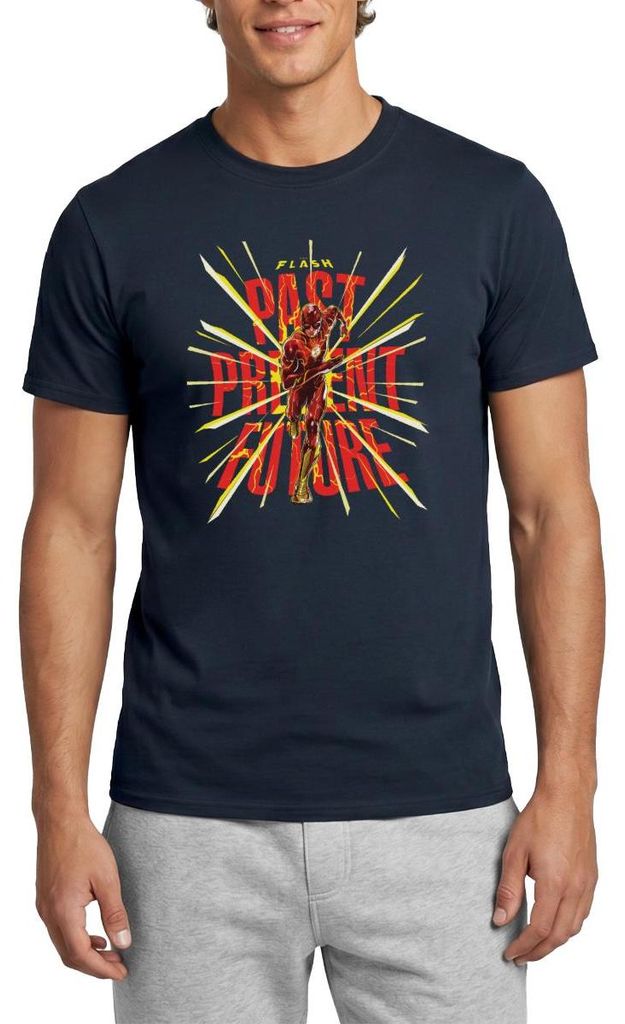 Spreadshirt The Flash Past Present Future Männer T-Shirt, L, Navy