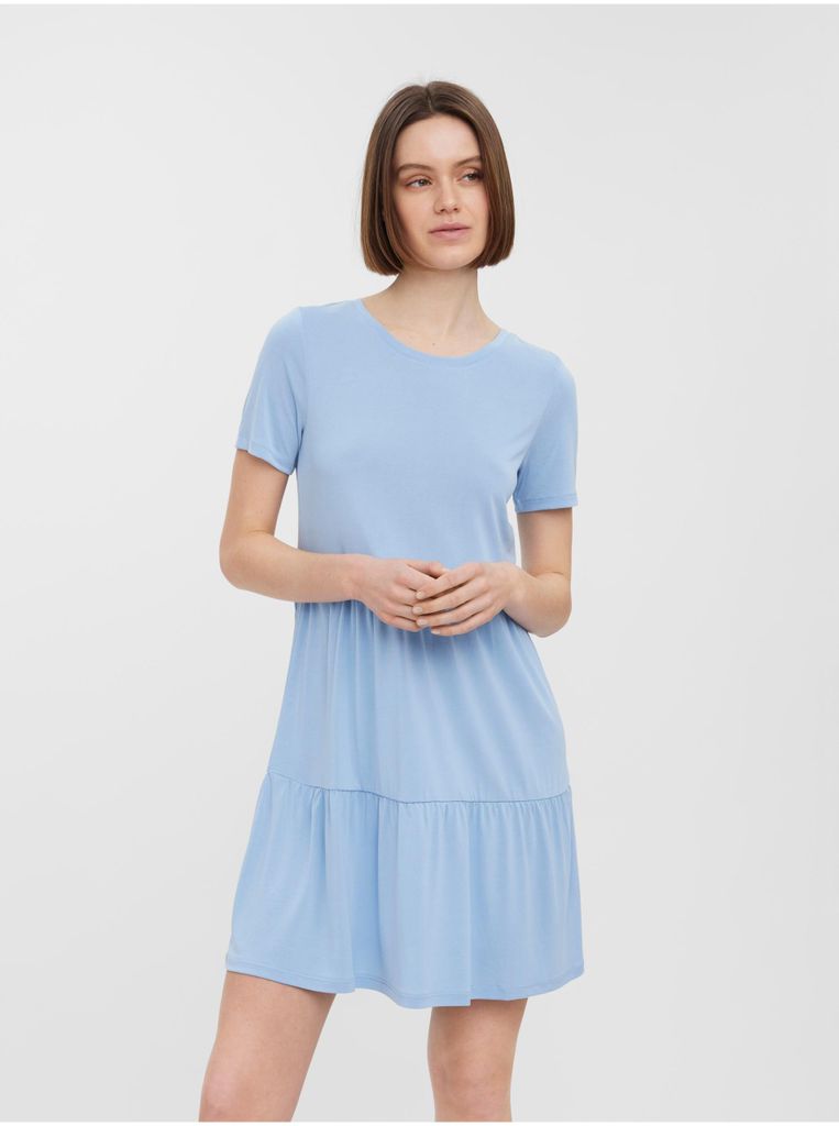 Hellblaues kurzes Kleid VERO MODA Filli Calia