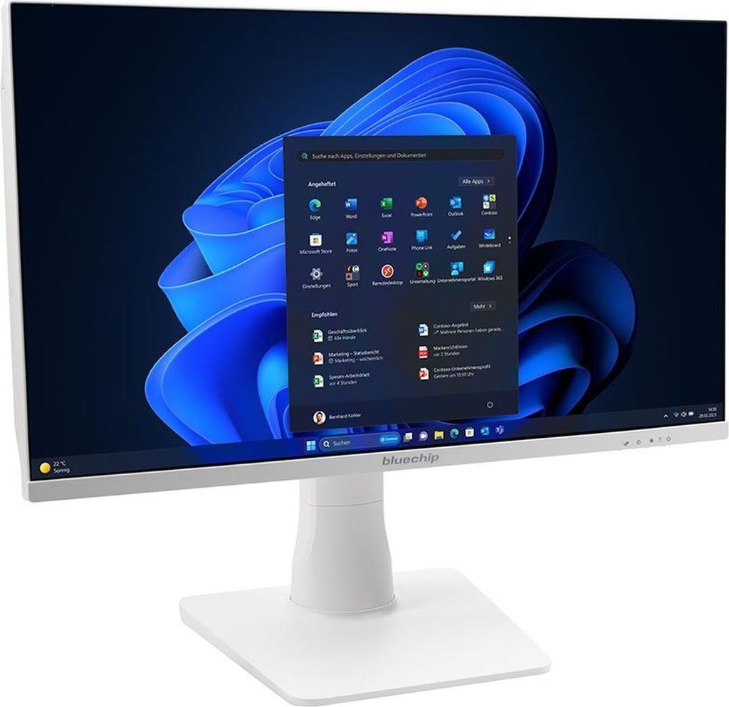 bluechip BUSINESSline AIO2350 *white* Intel Core i5 Prozessor 14400 / bis zu 4.70 GHz, Windows 11 Pro, 23,8" LED IPS, 16 GB DDR4, 500 GB NVMe...