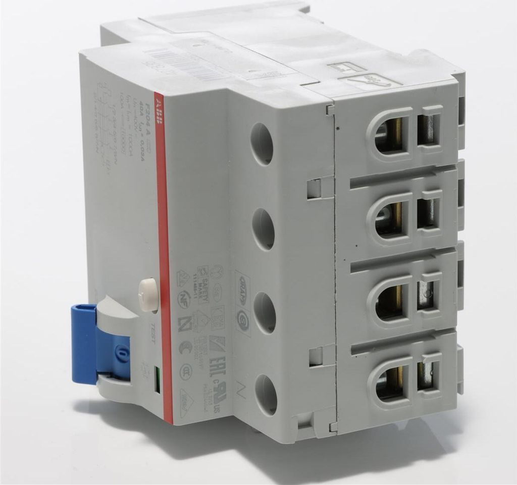 ABB FI 40A 30mA 4-polig FI-Schutzschalter F204A-40/0,03 ABB FI 40A 30mA 4-polig FI-Schutzschalter F204A-40/0,03