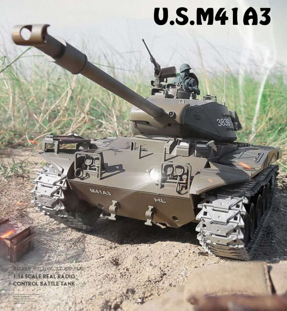 Char Militaire Infrarouge M41 A3 1:16 idéal pour Simulation de Combat