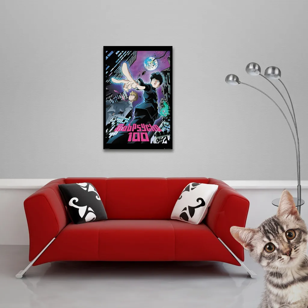 Poster Mob Psycho 100 City Idéal pour Déco Chambre avec Rails 63cm