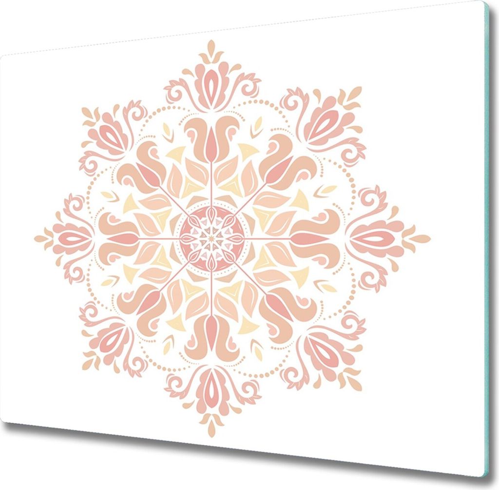 Glas Herdabdeckplatte 60x52 cm Spritzschutz Glasabdeckplatte Schneidebrett Verzierung Ornament