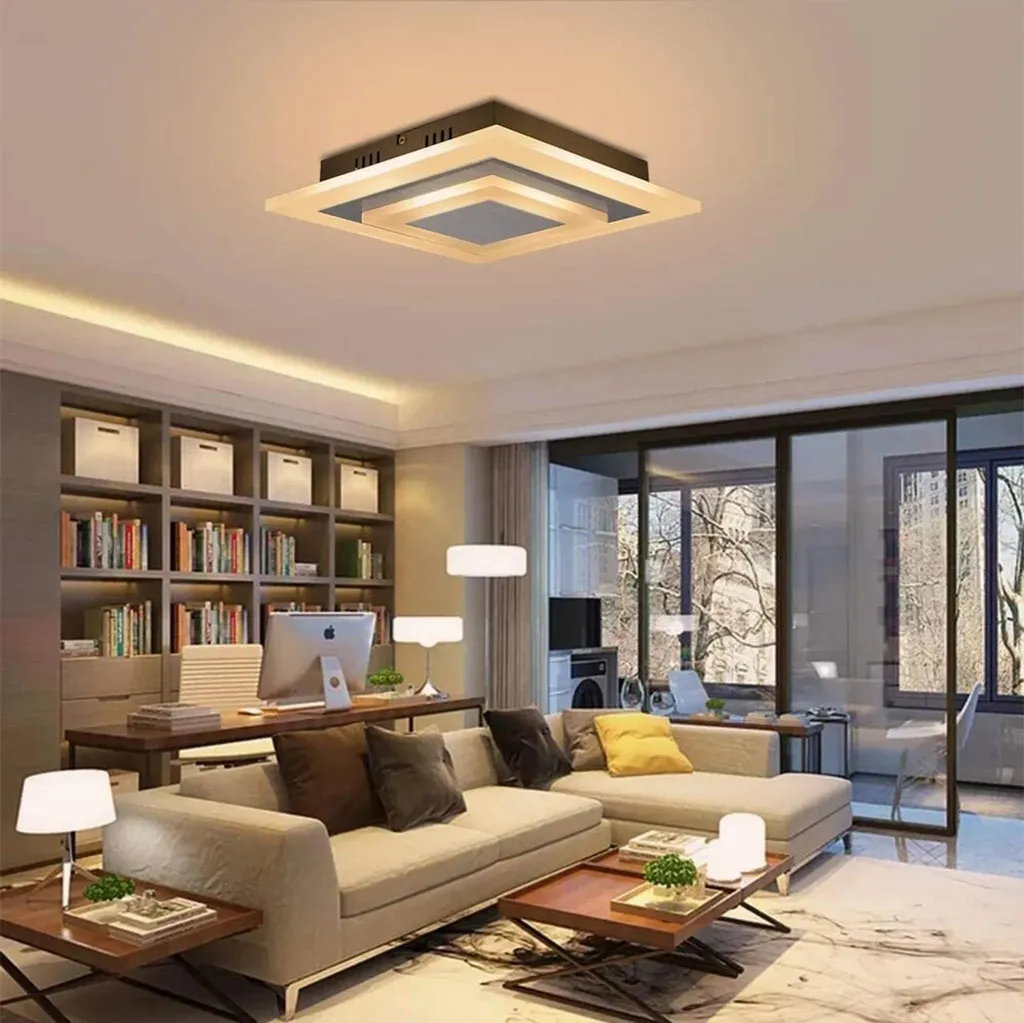 Plafonnier LED 23W avec Télécommande et Luminosité Réglable ZMH - 6