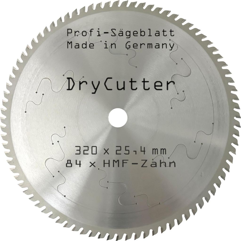 Sägeblatt HM Dry-Cutter 320 x 25,4 mm 84 Zähne für Kreissäge Kreissägen Tischkreissäge Tischkreissägen für Aluminium Kunstoff Stahl Edelstahl