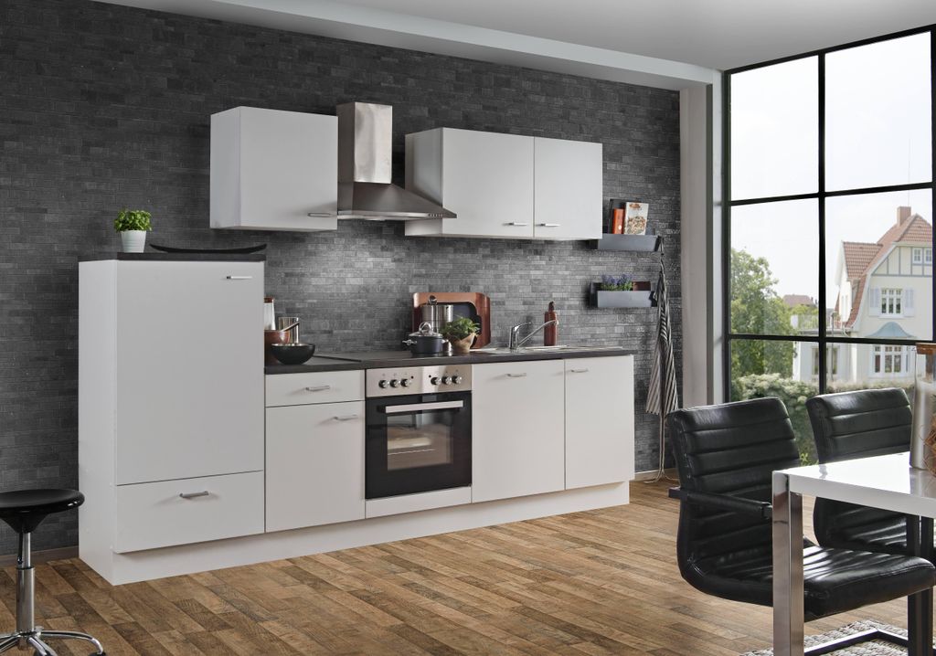 Küchenzeile mit Elektrogeräten White Classic Weiß 280 cm Produktbild 