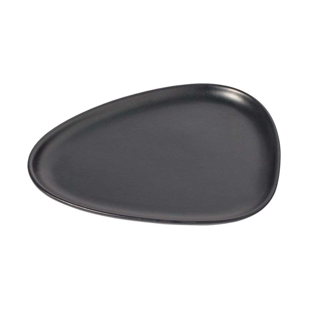 LindDNA Teller Dessertteller CURVE 2-teilig 19 x 22 x 1,5 cm black