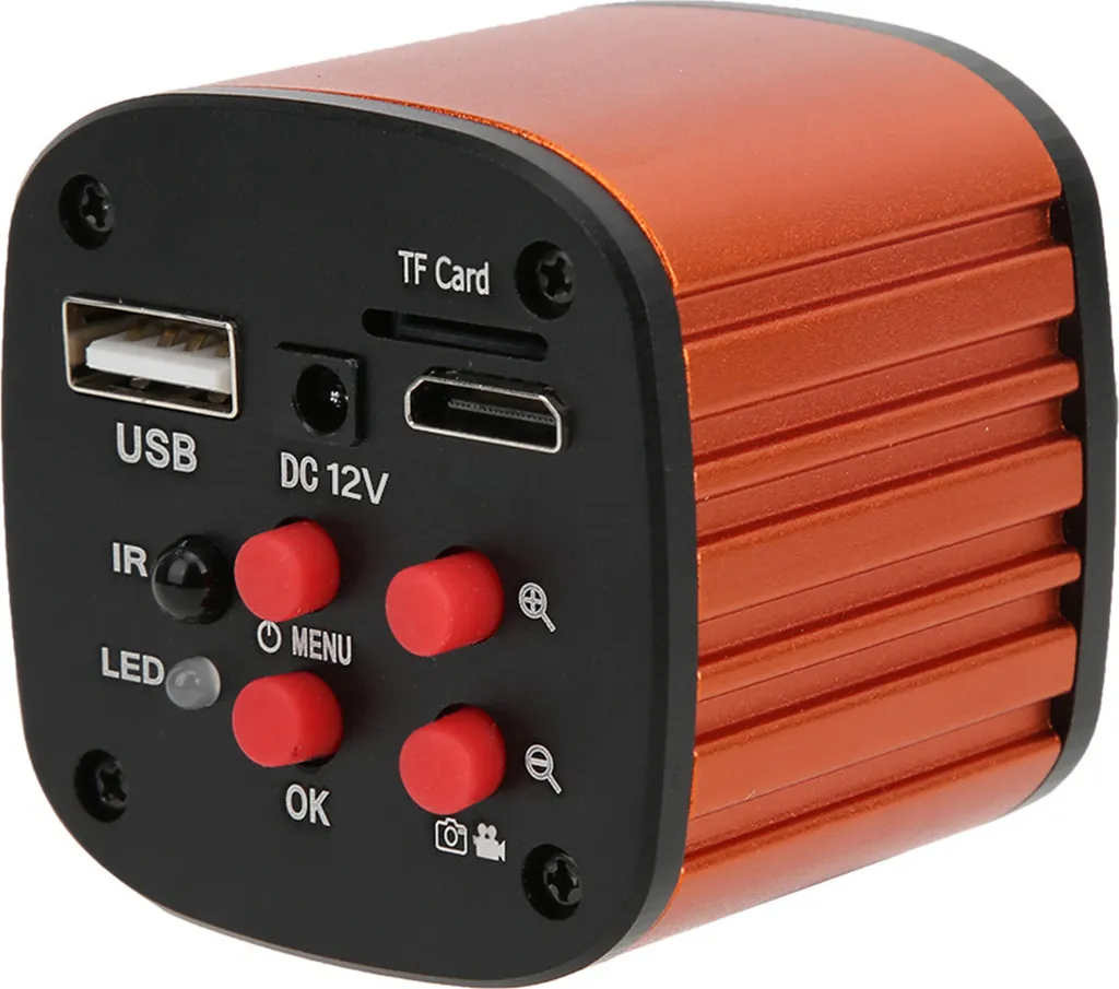 Caméra Microscope USB 16MP avec Lentille 0.5X et Adaptateurs 30mm et 30.5mm EU