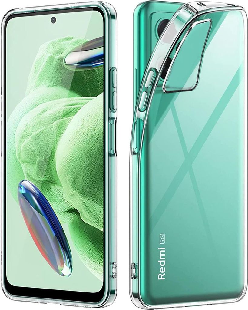 Conie Silikon Schutzhülle für Xiaomi Redmi Note 12 5G Tasche klar Case Cover Bumper Hülle durchsichtig in transparent