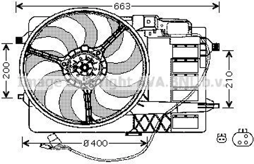 Ventilateur radiateur PRASCO BW7506 haute durabilité pour Mini R50
