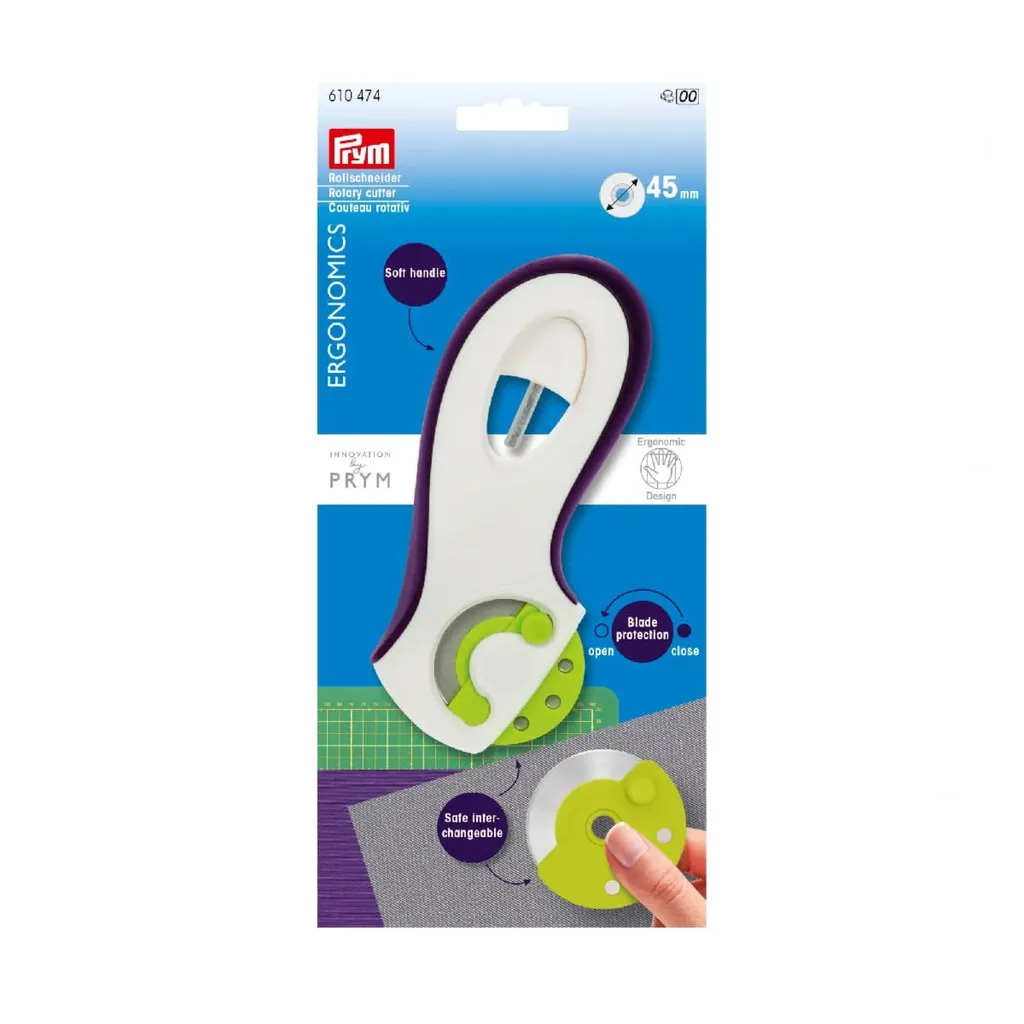 Cutter Rotatif Couture Prym pour Découpe Précise de Tissus et Cuir