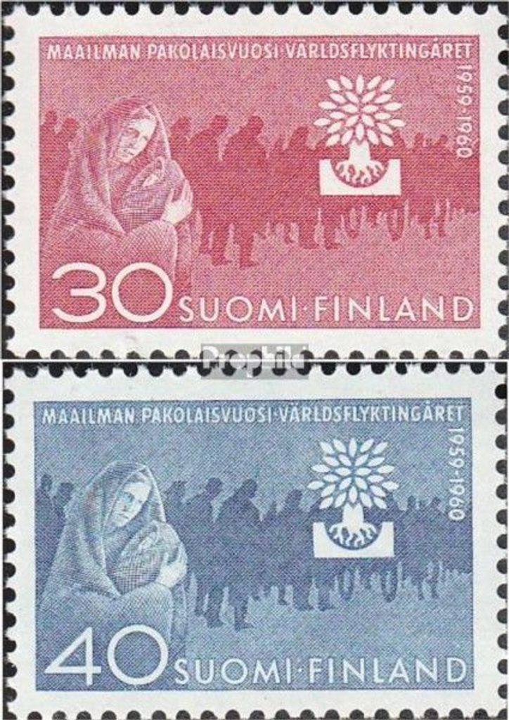 Briefmarken Finnland 1960 Mi 517-518 (kompl.Ausg.) postfrisch Weltflüchtlingsj.