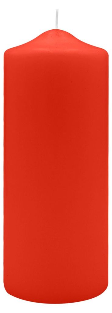 Spitzkopf Stumpen Kerzen Paprika Rot 20 x Ø 8 cm, 6 Stück