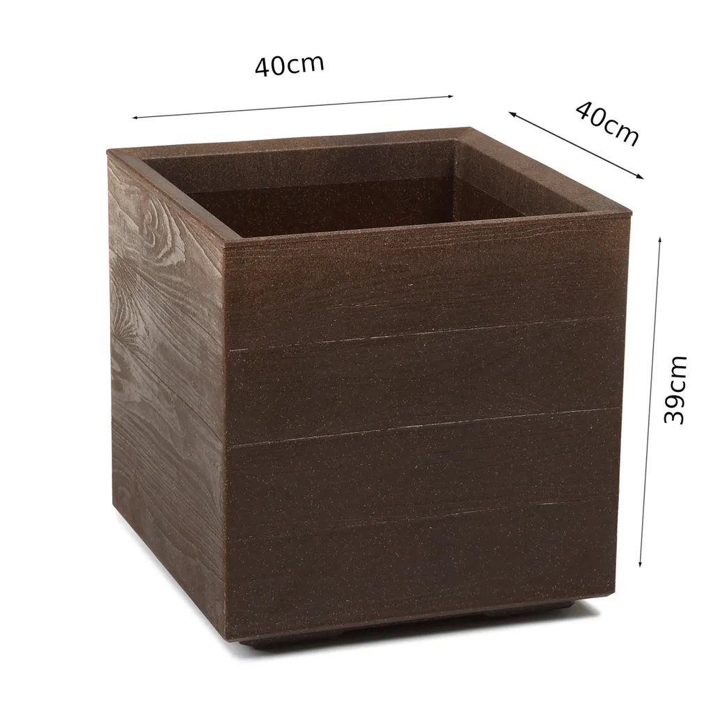 Jardinière de Terrasse en Bois Espresso pour Décoration Extérieure