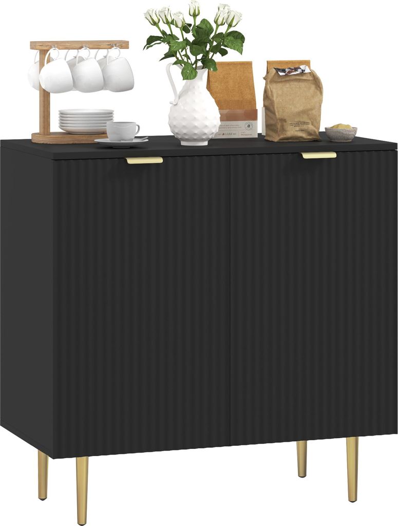 HOMCOM Buffet cuisine, meuble de rangement, avec 2 portes, Image du produit 