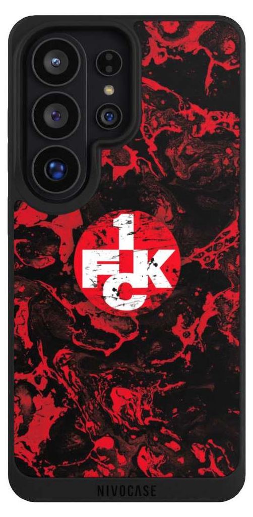 NIVOCASE Handyhülle für Samsung Galaxy S26 Ultra Hülle NIVOpure Case Schwarz 1. FC Kaiserslautern 1. FCK Logo