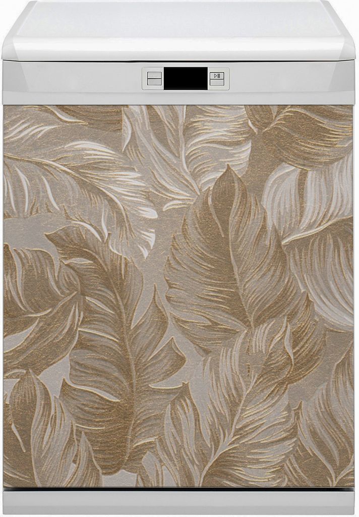 Abwaschbar 60x80 cm Geschirrspüle Magnetmatte Küche Dekorative - Goldener Urlaub
