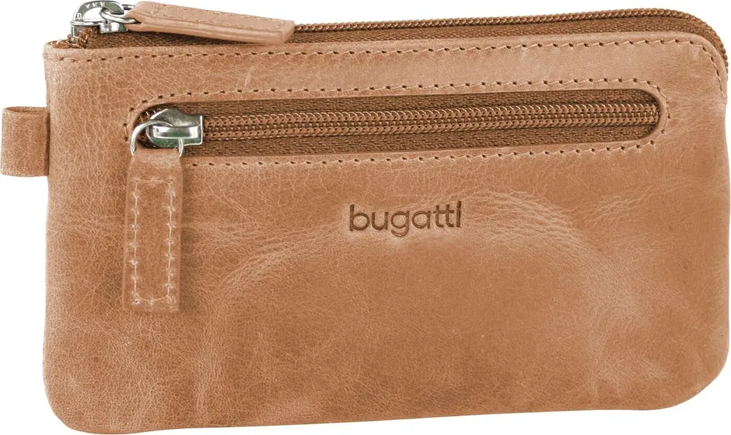 Bugatti Volo Key Case Cognac - Astuccio Chiavi in Vera Pelle Pregiata