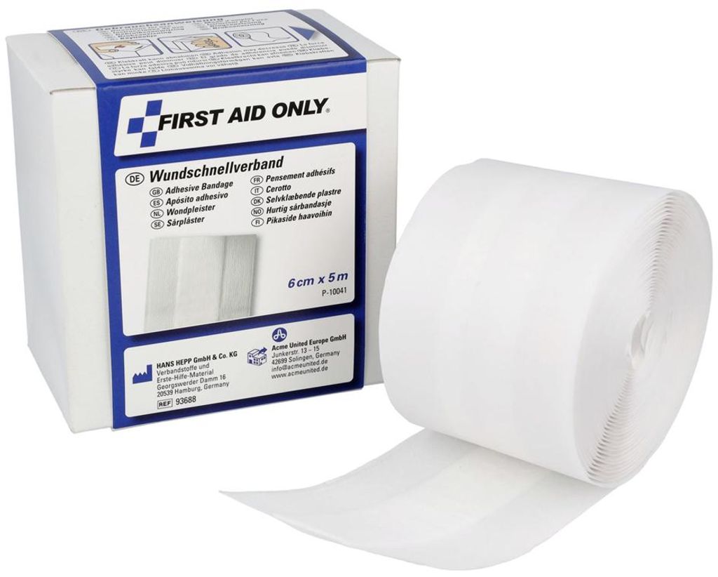 Acme United Pflaster 6 cm x 5 m weiß Produktbild 