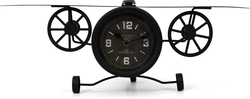 Horloge de Table Forme Avion Ancien - Pendule Décorative Industrielle - 3