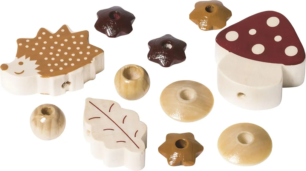Assortiment de 11 perles en bois Hérisson KNORR prandell haute qualité