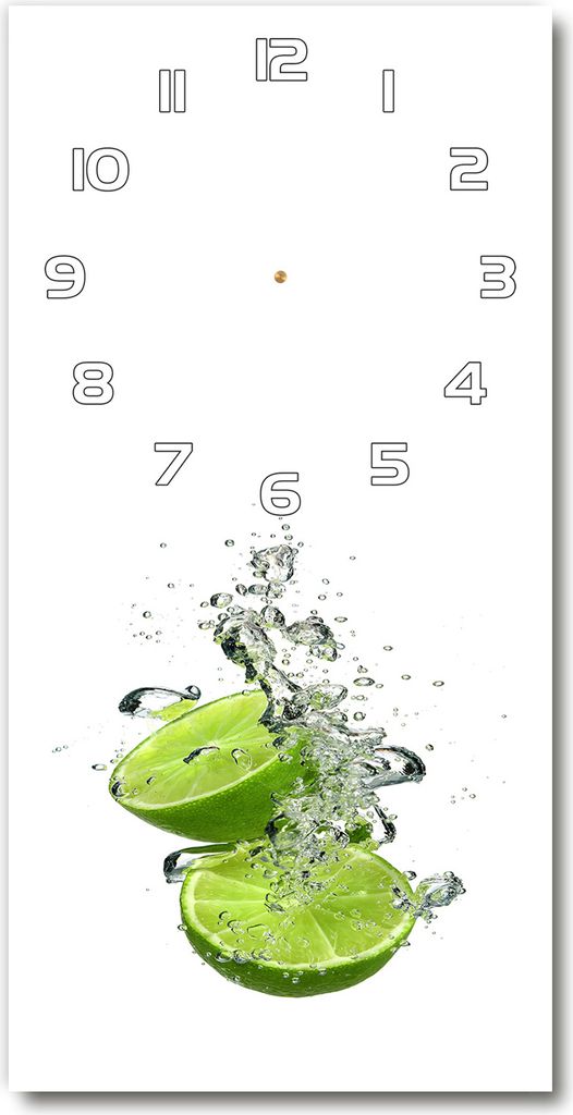 Wanduhr aus Glas – 30x60 cm - Glasbild - Glasuhr - Gehärtetes Glas -Limes