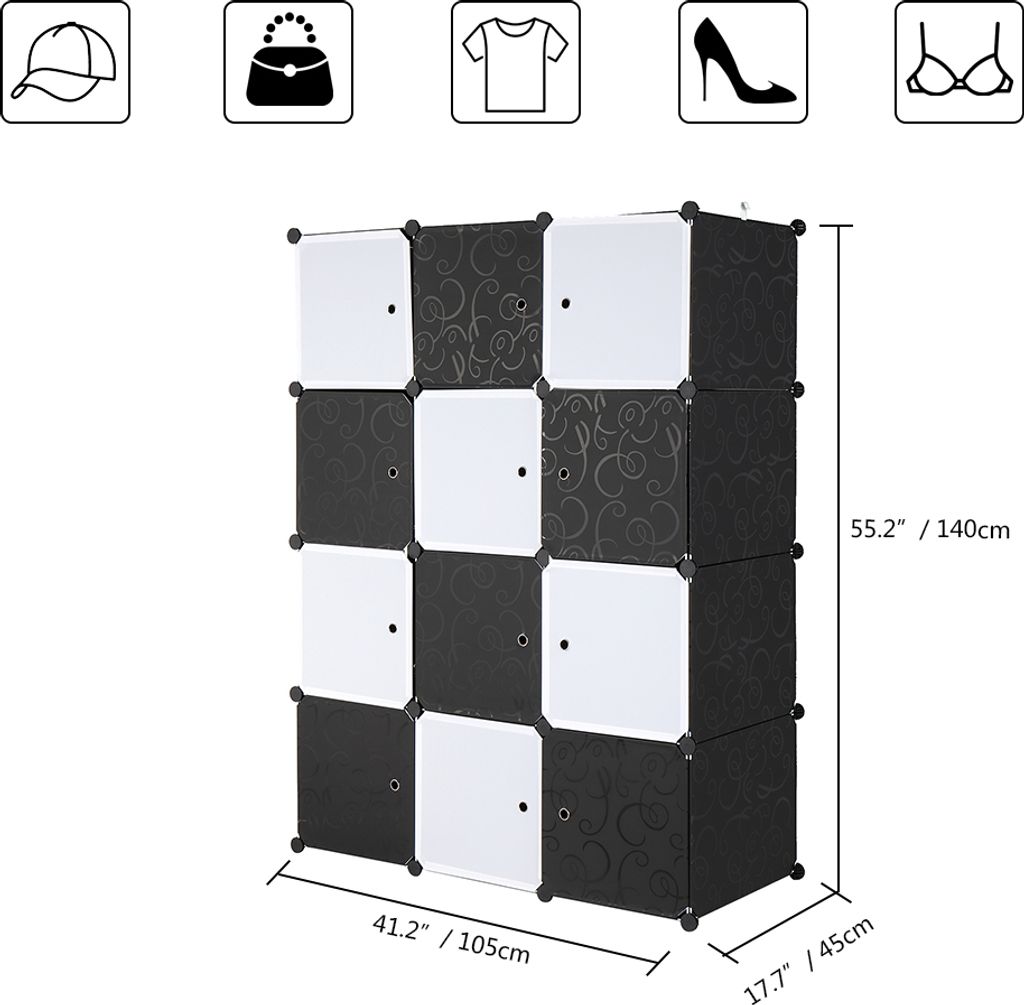 FCH Kleiderschrank mit 2 Kleiderstangen, DIY Produktbild 4