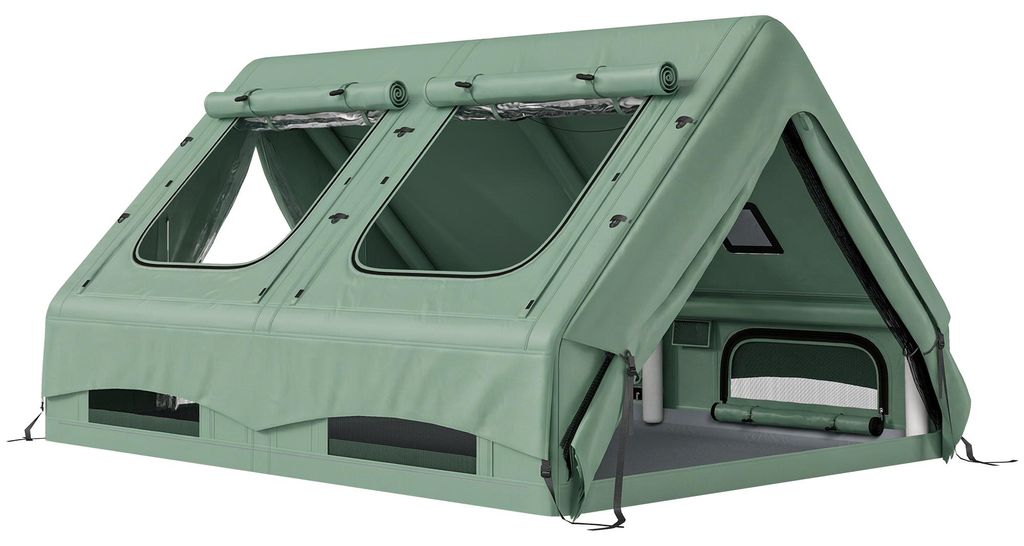 Outsunny Aufblasbares Zelt 8-10 Personen Schneller Aufbau 4-Jahreszeiten